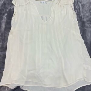 Rebecca Minkov silk pleat back blouse